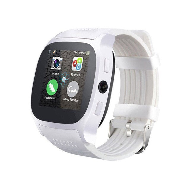 T8 bluetooth relógio inteligente com câmera whatsapp apoio sim cartão tf pedômetro chamada esportes smartwatch para o telefone android pk q18 dz09