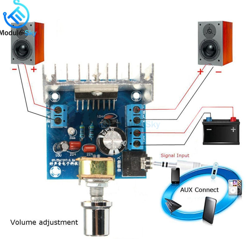 Tda7297 versão b amplificador placa dc 9-15 v 15 w * 2 módulo amplificador de potência de áudio digital estéreo duplo canal 15 w + 15 w amplificador