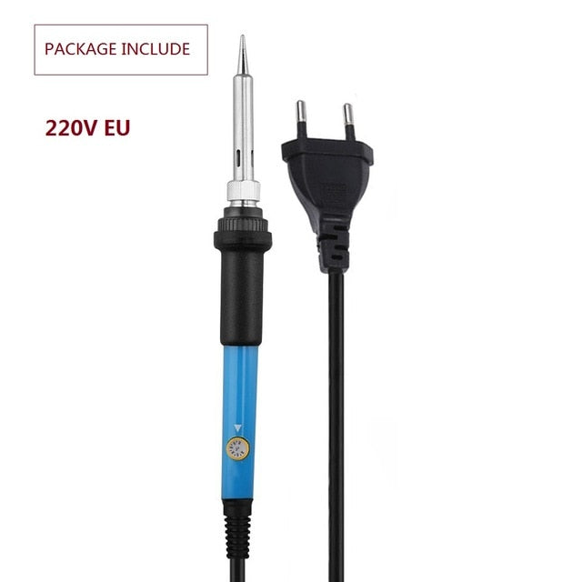 Temperatura ajustável kit de ferro de solda elétrica 220 v 110 v 60 w estação de retrabalho de solda conjunto de ferramentas de reparo de lápis de calor