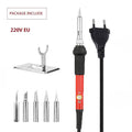 Temperatura ajustável kit de ferro de solda elétrica 220 v 110 v 60 w estação de retrabalho de solda conjunto de ferramentas de reparo de lápis de calor