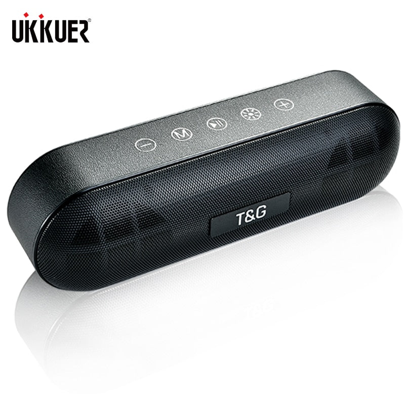 Tg led bluetooth alto-falante ao ar livre de metal portátil super baixo alto-falante sem fio 3d estéreo música surround com microfone fm tfcard aux