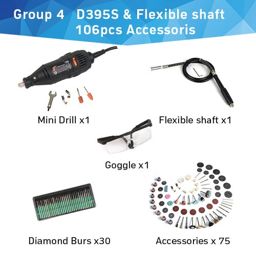 Tungfull mini broca 130 w máquina de perfuração 30000rpm velocidade variável ferramentas rotativas gravador elétrico para dremel 4000 3000