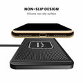 Universal qi carregador de telefone do carro sem fio almofada carregamento rápido esteira para iphone samsung huwei xiaomi 10 w carregadores rápidos