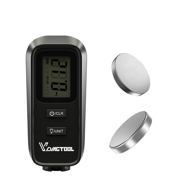 Vdiagtool VC-100 medidor de espessura do carro medidor digital pintura filmes para testador de pintura carro lcd retroiluminação espessura revestimento medidor