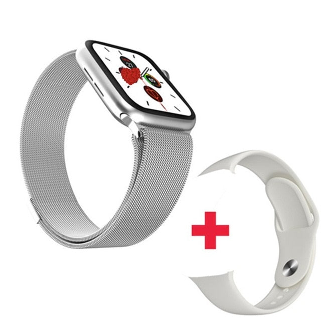 W68 relógio inteligente masculino série 5 toque completo ip67 à prova dip67 água rastreador de fitness monitor de freqüência cardíaca smartwatch feminino vs w58 iwo 12