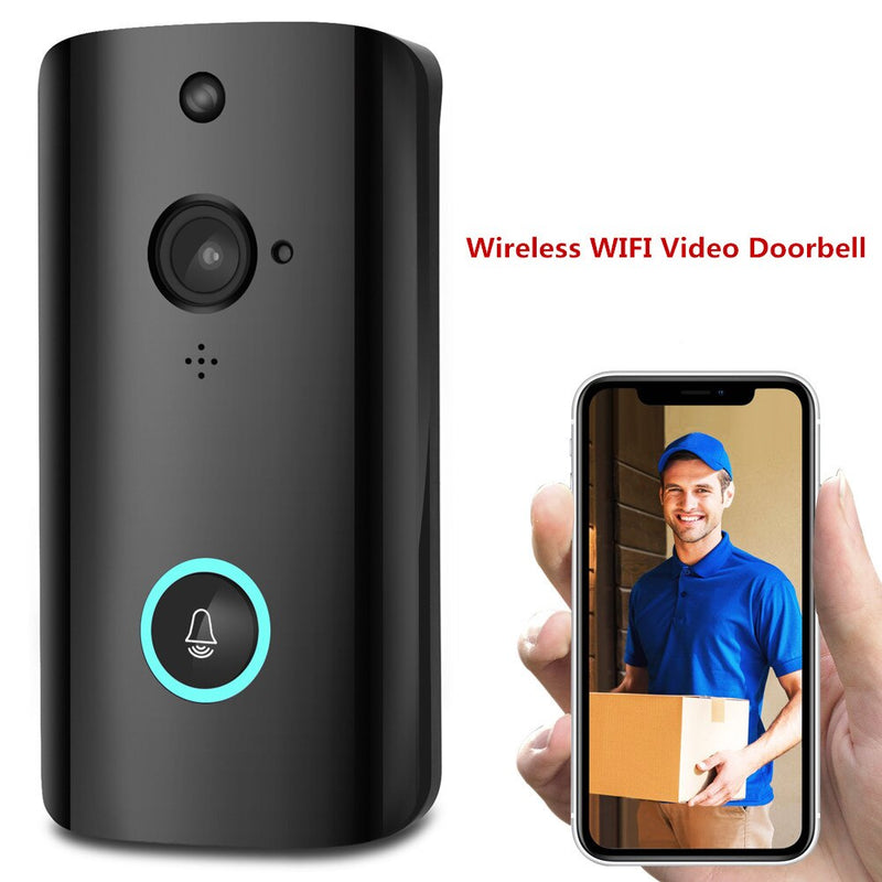 Wi fi sem fio campainha de vídeo em dois sentidos conversa inteligente campainha da porta câmera de segurança hd sem fio vídeo campainha para android ios app 30a28
