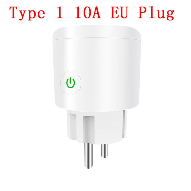 WiFi Tomada inteligente Plug UE 10A/16A Timing Controle APP para iOS Android Phone Funciona Com Alexa Inicial do Google controle De Voz Mini