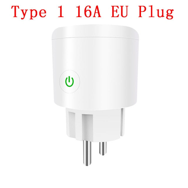 WiFi Tomada inteligente Plug UE 10A/16A Timing Controle APP para iOS Android Phone Funciona Com Alexa Inicial do Google controle De Voz Mini