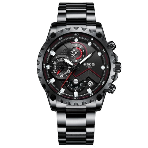 NIBOSI Mens Watches Luxury Top Brand Gold Watch Men Relogio Masculino Automatic Date Watch Quartz Luminous Calendar Wristwatch