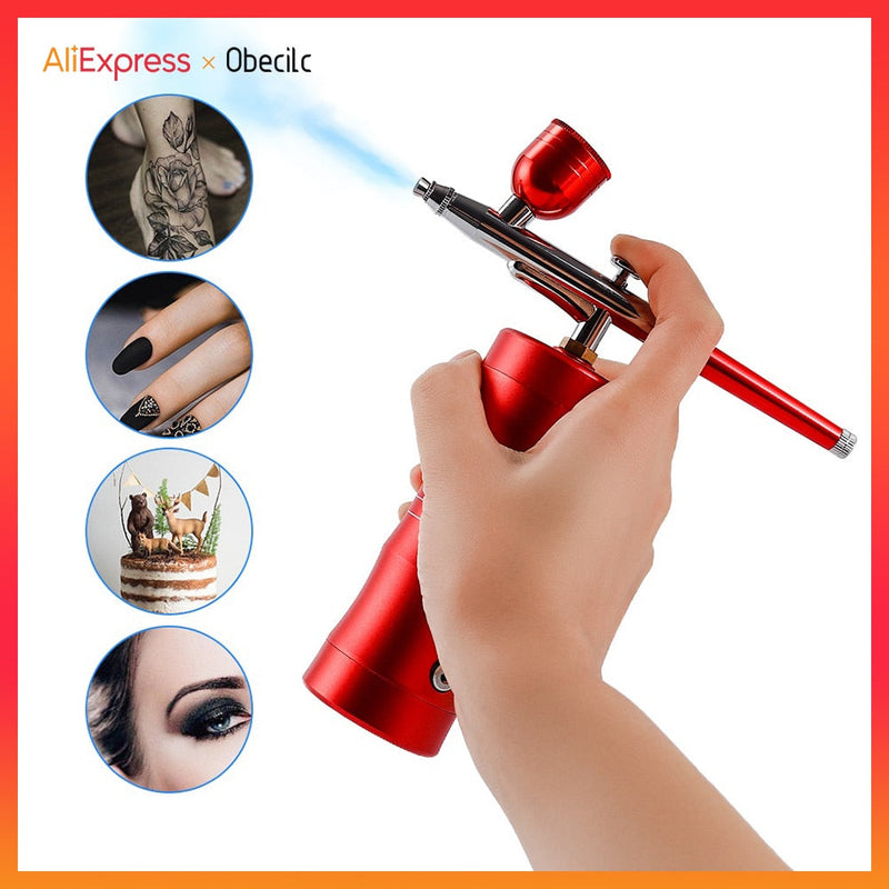Maquiagem profissional aerógrafo com compressor Nano