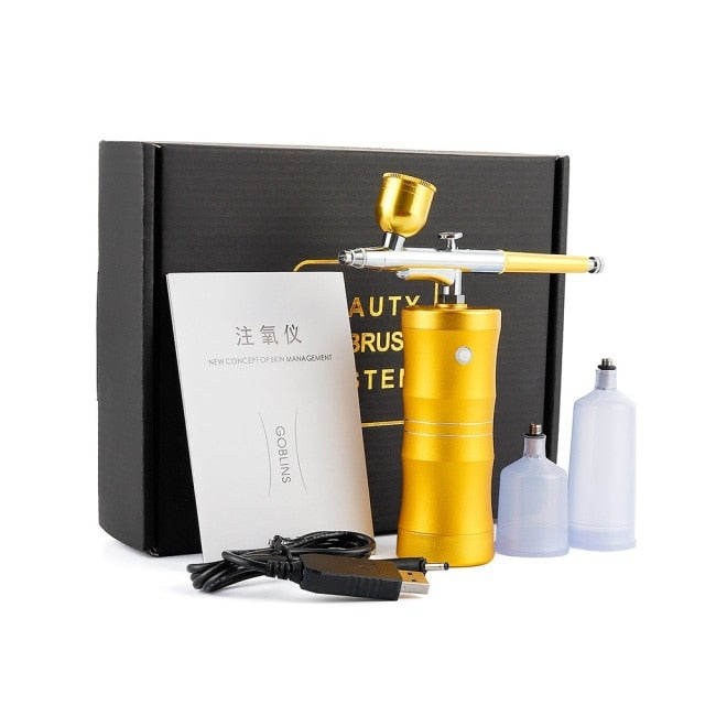 Maquiagem profissional aerógrafo com compressor Nano