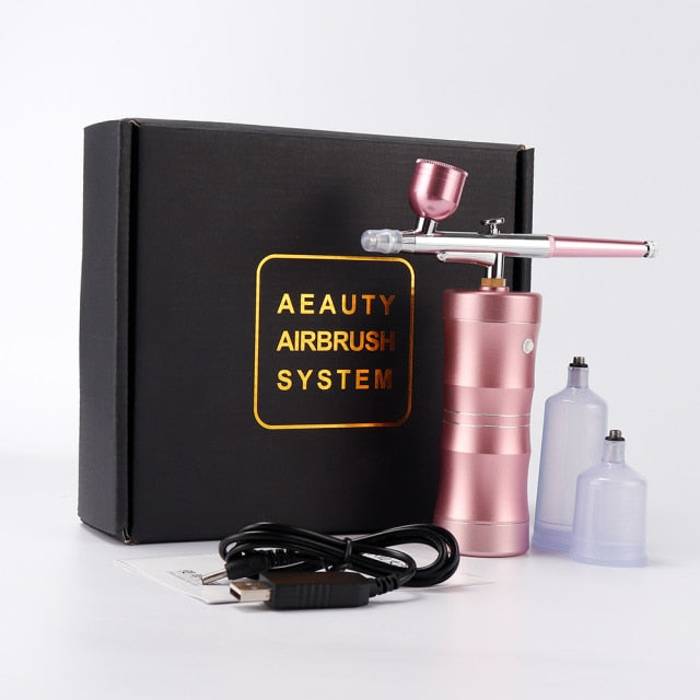 Maquiagem profissional aerógrafo com compressor Nano