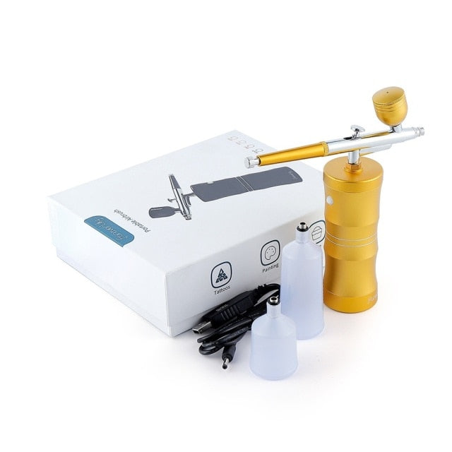 Maquiagem profissional aerógrafo com compressor Nano