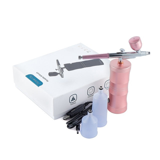 Maquiagem profissional aerógrafo com compressor Nano