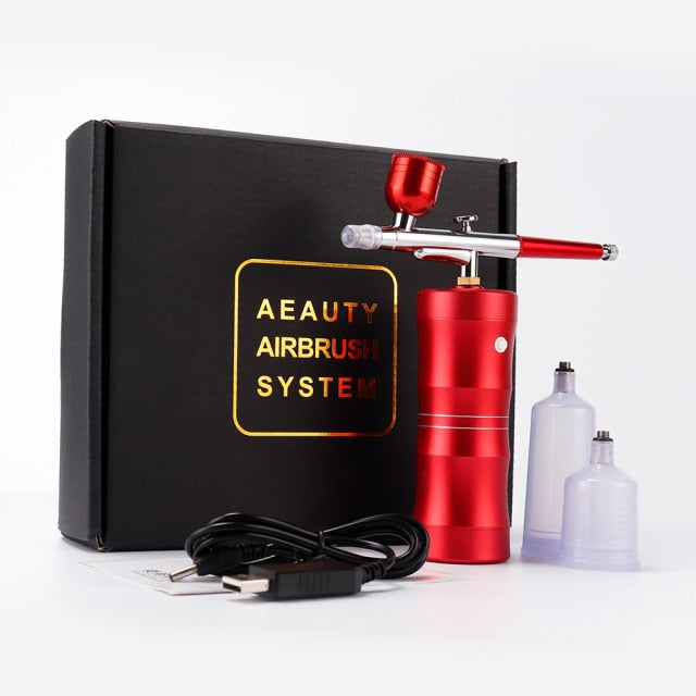 Maquiagem profissional aerógrafo com compressor Nano
